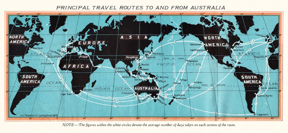 Australia Routes Map