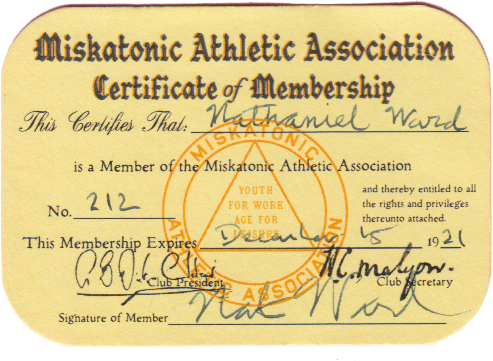 AHS membership card