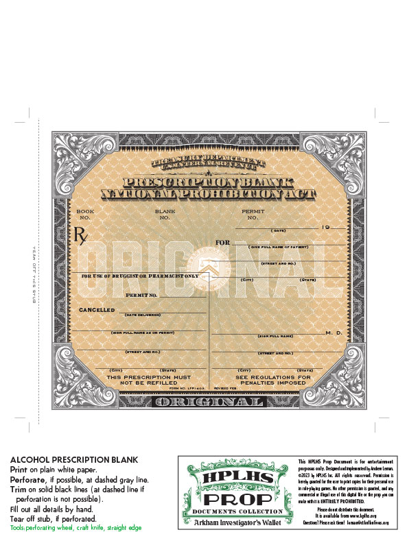 Alcohol Prescription