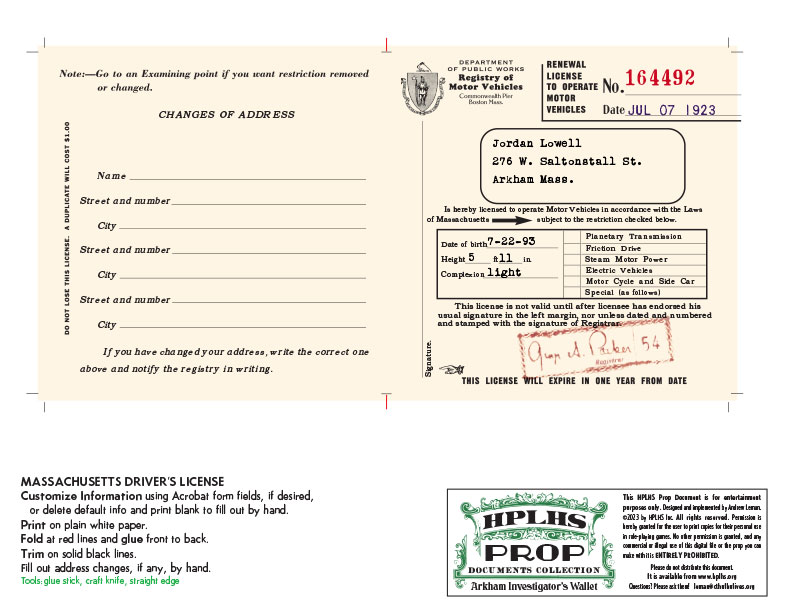 Massachusetts Driver's License