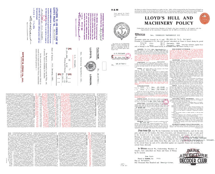 Lloyd's of London Policy
