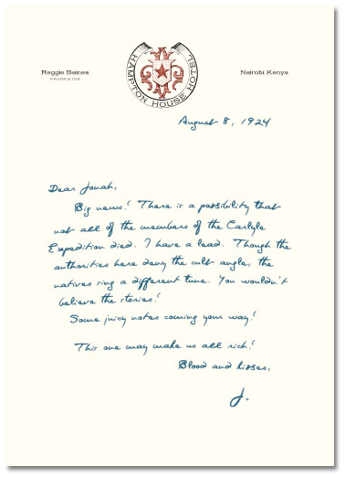 Elias' letter to Kensington