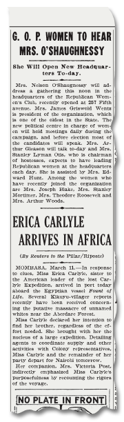 Erica Carlyle Arrives in Africa