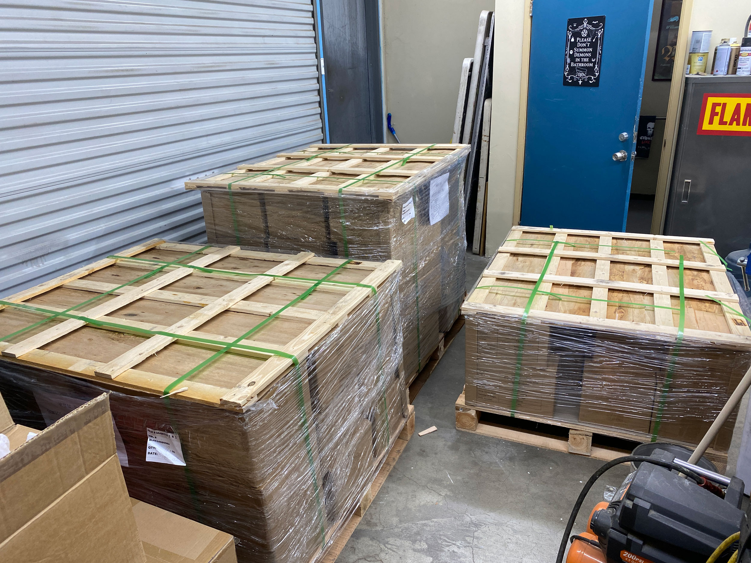 Pallets of The Shunned House at HPLHS HQ