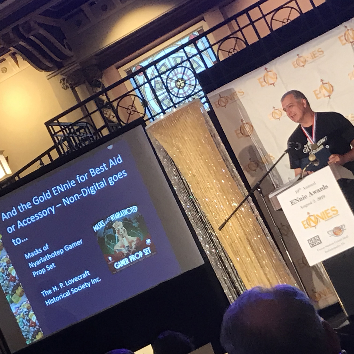 Sean accepts his first ENnie award