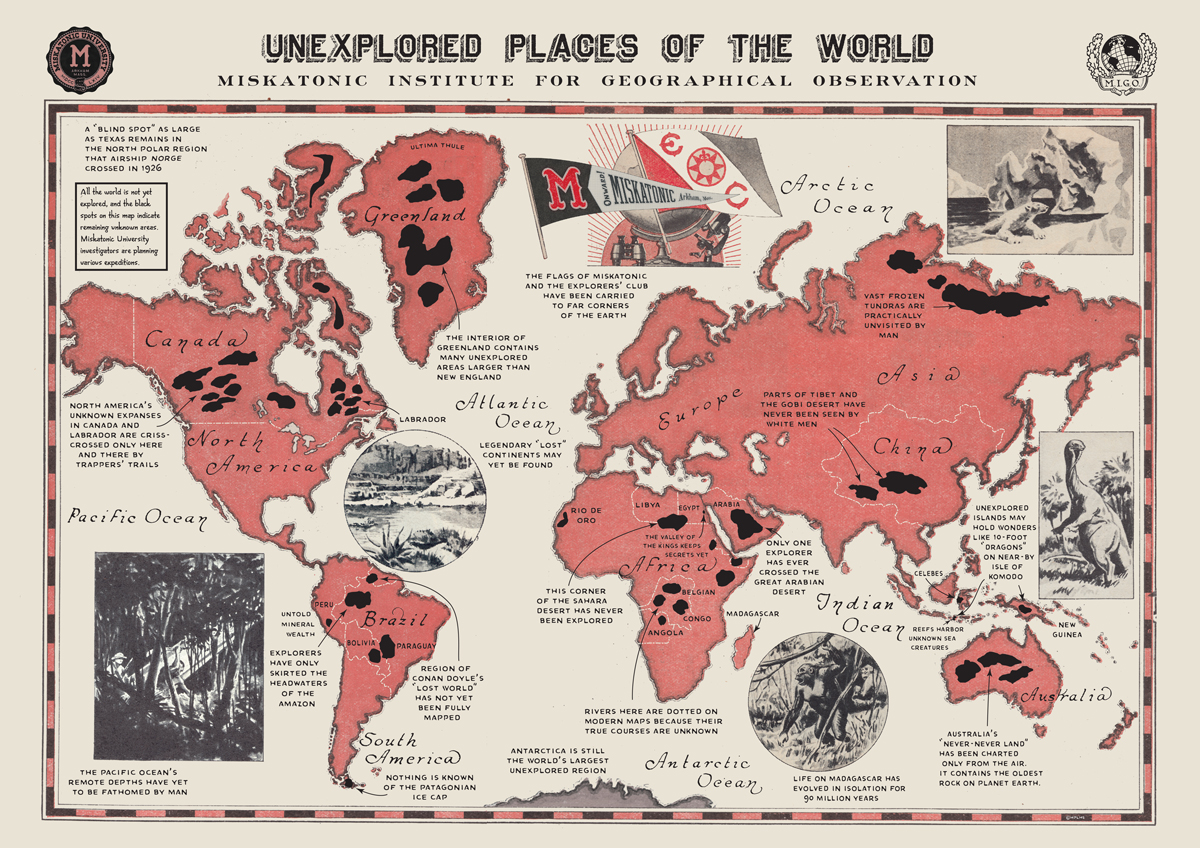 Unexplored Places Map
